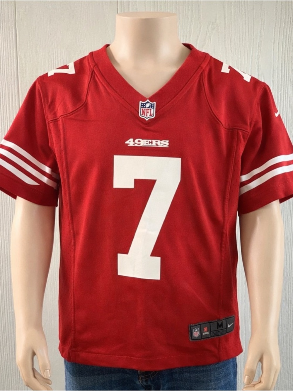 Nike San Francisco 49ers M/10-12 Red Jersey #7 with White Accents